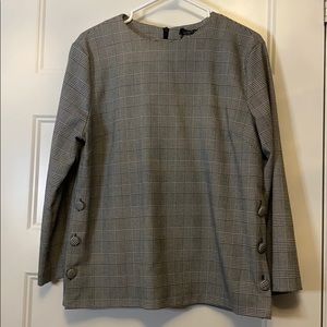 Checkered print blouse